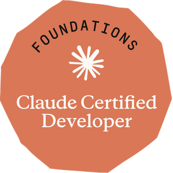 Badge Claude Certified Developer: Foundations, certificação Anthropic de Bruno Bracaioli